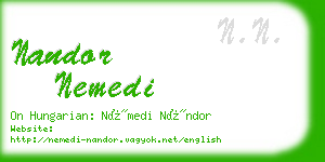 nandor nemedi business card